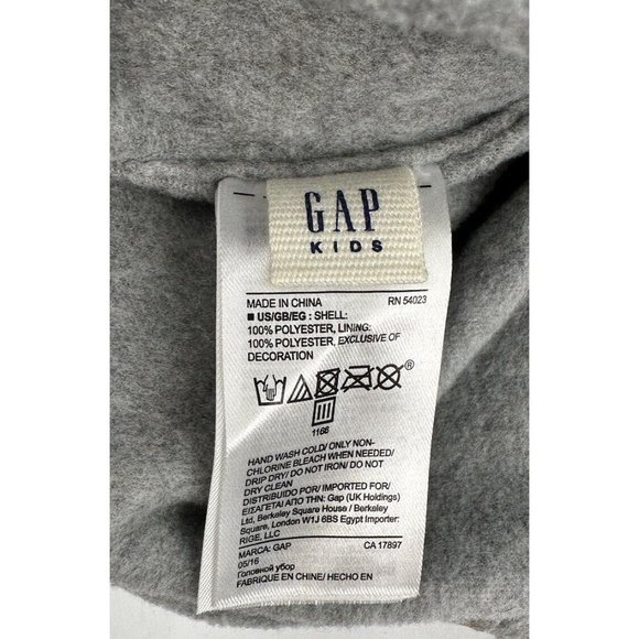 Gap Girls Pro Fleece Pom-Pom Beanie Hat & Neck Warmer Set Size S/M Gray - Picture 8 of 8